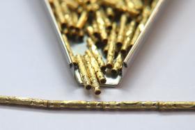 Designer Diamond cut Brass Tubes 2.5x18x1.6 MM rare findings, brass tubes, jewelry making, craft supplies, decoration, couture