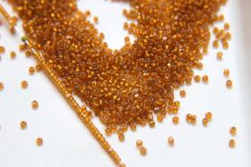 11/0 True cuts Charlotte Beads Amber Silver Lined 10/20/50/250/500 Grams PREMIUM SEED BEADS, Native Supply