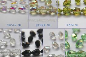 5500 12X8 MM Swarovski Pear Beads (7 COLOURS) 2/12/36 Pieces, fancy beads decorations, wedding embellishments, jewelry making