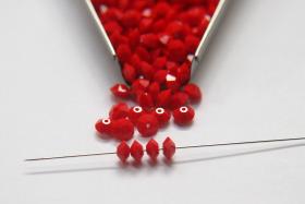 5x3mm Crystal Swarovski 5305 Flat Bicone Beads Dark Coral Red (396) 36/72/144/432/720 Pieces vintage premium beads, wedding embellishments