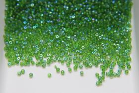 11/0 Charlotte Cut Beads Transparent Patina Kelly Green Aurore Boreale 10/20/50/250/500 Grams PREMIUM MATERIALS
