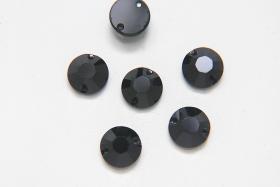 Swarovski® Xilion 10mm Jet sew-on stone Sew-on Stones Two Holes Flatbacks Rhinestones and Fabric 6/12/72 pieces jewelry making