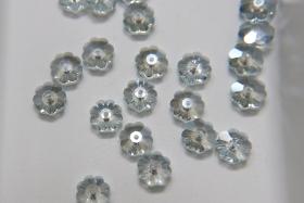 Preciosa Crystal Lagoon Loch Flowers (Marguerite Lochrose, Margarita Flower), Flower Beads 2/6/12/36 pieces Vintage findings
