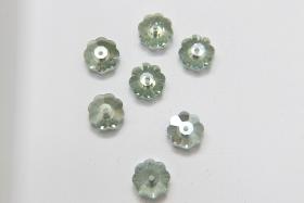 Preciosa Crystal Viridian Loch Flowers (Marguerite Lochrose, Margarita Flower), Flower Beads 2/6/12/36 pieces Vintage findings