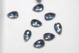 Swarovski 3230 Denim Blue Pear Sew-on 12x7mm Sew-On Bead, embroidery, jewelry parts 6 Pieces bridal decorations, embroidery