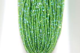 11/0 Hanks Charlotte Cut Beads Transparent Patina Kelly Green Aurore Boreale 1/5/25/50/100 Hanks PREMIUM SEED BEADS, Native Supplies