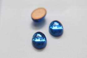 Swarovski 14x10 mm Oval Vintage Crystal Flat Back foiled in Capri Blue 2/6/12/36 Pieces Jewelry making