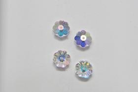 Swarovski Crystal Aurore Boreale Unfoiled - 3700 - Marguerite Lochrose, Margarita Flower, Flower Beads 2/6/12/36 pieces Vintage findings