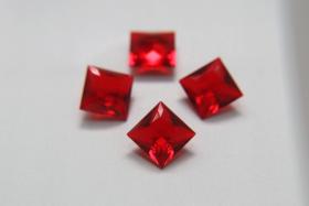 Vintage Swarovski 12 mm Light Siam Square Princess Cut 4447 Premier Crystal Rhinestones 2/6/12/36 Pieces gemstones