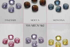Vintage Swarovski 10 mm (6 Colours) Rounded Square 4470 Premier UNFOILED Crystal Rhinestones 2/6/12/36/72 Pieces gemstones