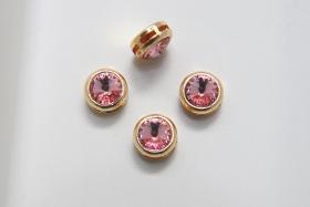 Swarovski 39ss Rivoli Sewon Settings in Light Rose 2/6/12/36 Pieces Gold/Silver jewelry making, embroidery materials, vintage