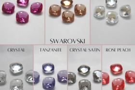 Vintage Swarovski 12 mm (7 Colours) Rounded Square 4470 UNFOILED Premier Crystal Rhinestones 2/6/12/36 Pieces gemstones