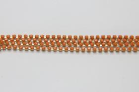 6 SS Rhinestone Chain Vintage Glass Opaque Light Orange 2mm 1/2/5/15 Meters embroidery material, findings