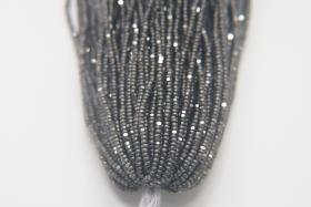 11/0 Hanks Charlotte Cut Beads MATT Gunmetal 1/5/25/50/100 Hanks PREMIUM Seed Beads, Native Supplies, embroidery beads