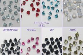 4mm Swarovski 4842 Pyramid Stone Vintage Austrian lead crystal rhinestones (8 colors) 12/36/72/144/288 Pieces