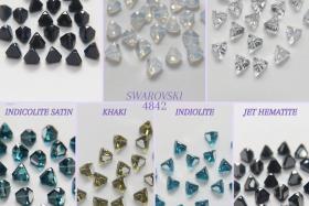 6mm Swarovski 4842 Pyramid Stone Vintage Austrian lead crystal rhinestones (7 colors) 6/12/36/72 Pieces