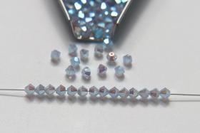 4mm Preciosa Light Sapphire Opal 2X Aurore Boreale Bicones Beads 36/72/144/432/720 Pieces PREMIUM MATERIALS,embroidery materials