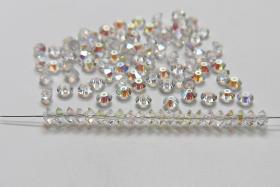 5x3mm Crystal Preciosa Flat Bicone Beads Crystal Aurore Boreale 36/72/144/432/720 Pieces vintage premium beads, wedding embellishments