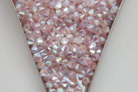 4mm Preciosa Rose Opal 2X Aurore Boreale Bicones Beads 36/72/144/432/720 Pieces PREMIUM MATERIALS,embroidery materials