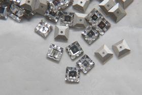 6mm Swarovski 3400 Square Lochrosen (3400) in CRYSTAL 12/24/72/144 Pieces PREMIUM Materials