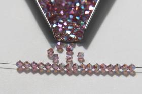 4mm Preciosa Lilac 2X Aurore Boreale Bicones Beads 36/72/144/432/720 Pieces PREMIUM MATERIALS,embroidery materials, jewelry supplies