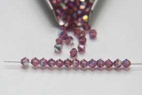 4mm Preciosa Amethyst 1X Aurore Boreale Bicones Beads 36/72/144/432/720 Pieces PREMIUM MATERIALS, embroidery materials