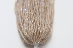11/0 Hanks Charlotte Cut Beads Patina Cream Lined Aurore Boreale 1/5/25/50/100 Hanks PREMIUM SEED BEADS, Native Supplies