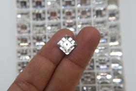 10mm Swarovski 3400 Square Lochrosen (3400) in Crystal 2/4/24/72/144 Pieces PREMIUM Materials
