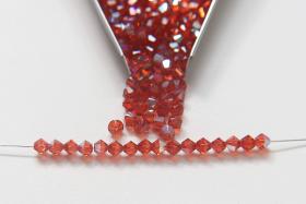 4mm Swarovski Indian Red AB Bicones beads rainbow 36/72/144/432/720 Pieces (550) rainbow beads, jewelry making, couture embellishments