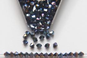 4mm Swarovski Crystal Rainbow Dark FC Bicones Rainbow Crystal Beads 36/72/144/432/720 Pieces jewelry making, embroidery couture materials