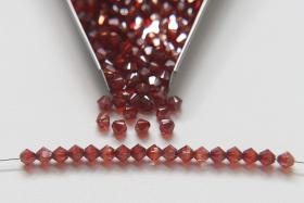 4mm Swarovski Crystal Red Magma Bicones Rainbow Crystal Beads 36/72/144/432/720 Pieces jewelry making, embroidery couture materials
