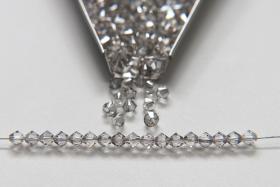 4mm Crystal Silver Shade Swarovski Bicone Cuts Beads 36/72/144/432/720 Pieces jewelry making, loose beads