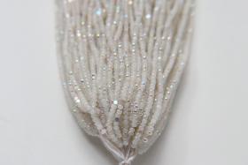 11/0 Hanks Charlotte Cut Beads Patina White Opal Aurore Boreale 1/5/25/50/100 Hanks PREMIUM SEED BEADS, Native Supplies