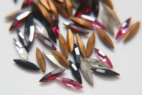 11x3mm Swarovski Mix Colors Marquise New Vintage Pointy Back Navette 4200 crystals Jewery making stones gemstones