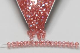 4mm Swarovski  Rose Peach Aurore Boreale Bicones beads rainbow 36/72/144/432/720 Pieces rainbow beads, jewelry making, couture embellishment