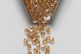 4mm Crystal Brandy Swarovski Bicone beads 36/72/144/432/720 Pieces (247) jewelry supplies, couture embroidery, wedding embellishments