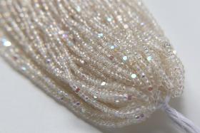 8/0 Hanks Charlotte Cut Beads Patina Transparent Crystal Aurore Boreale Hanks PREMIUM SEED BEADS Native Supplies ornament making