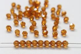 6mm Swarovski Elements Article 5000 Topaz Faceted Round Beads jewelry making ornament