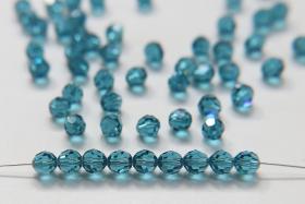 6mm Swarovski Elements Article 5000 Indicolite Faceted Round Beads jewelry making ornament