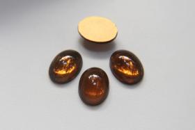 Preciosa 18x13 mm Lamp Cab Vintage Smoky Quartz Foiled Flat Back Oval Cabochon old ornaments making