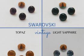Vintage Swarovski 28ss Cabochon Chaton stones Round stones jewelry making vintage findings