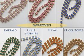 16SS Rhinestone Chain Swarovski Vintage MATT 4mm Jewelry making embroidery materials ORNAMENTS vintage findings lace
