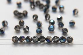 6mm Swarovski Elements Article 5000 Crystal Metallic Blue Faceted Round Beads jewelry making ornament