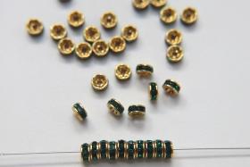 Swarovski Round Spacer Rondelle 177506 5mm Metal findings vintage components jewelry making craft supplies decorations