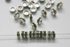 Swarovski Spacer Rondelle 177506 6mm Metal findings vintage components jewelry making craft supplies decorations