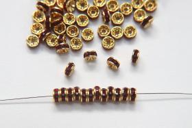 Swarovski Round Spacer Rondelle 177505 5mm Metal findings vintage components jewelry making craft supplies decorations