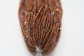 11/0 Hanks Charlotte Cut Beads Patina Transparent Light Orange Aurum 1/5/25/50/100 Hanks PREMIUM SEED BEADS, Native Supplies