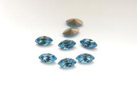 10X5 mm Vintage Swarovski 4200 fancy Navette in Aquamarine  Jewery making stones gemstones fancy stones