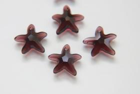 6721 Swarovski Starfish Pendants in Burgundy 20 MM Fancy Crystal drops vintage findings jewelry making