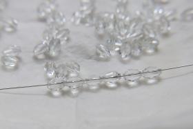 Vintage Preciosa 7.5x5mm Crystal Olive Beadsjewelry making Vintage beads embroidery materials jewelry making